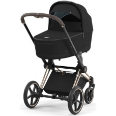 Коляска Cybex Priam шасі Rose gold + люлька Sepia Black