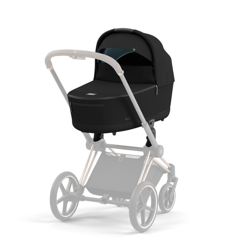 Коляска Cybex Priam шасі Rose gold + люлька Sepia Black