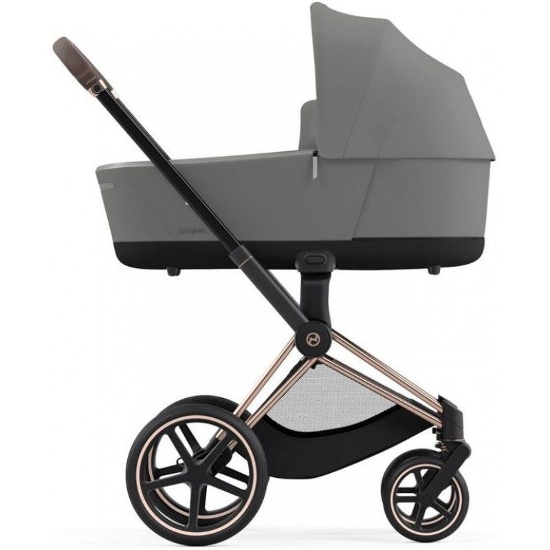 Коляска Cybex Priam шасі Rose gold + люлька Pearl Grey