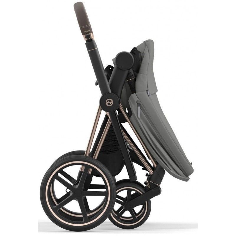 Коляска Cybex Priam шасі Rose gold + люлька Pearl Grey