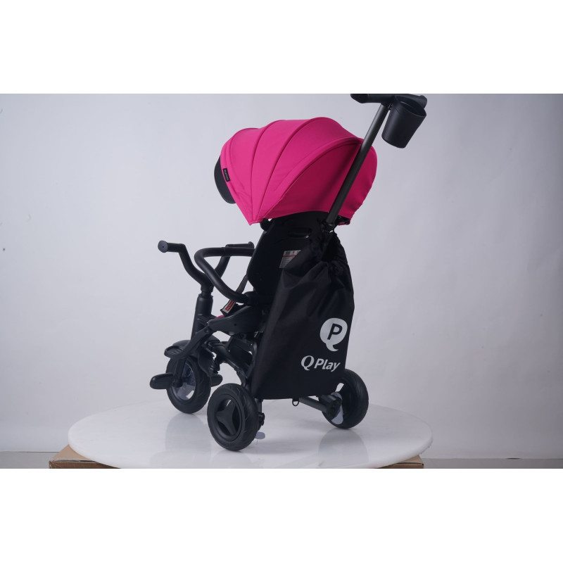Велосипед складаний триколісний дитячий QPlay Nova+ Rubber Floral Pink