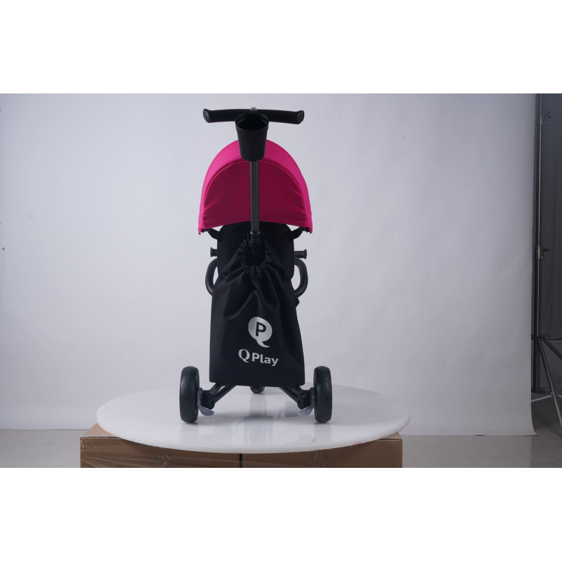 Велосипед складаний триколісний дитячий QPlay Nova+ Rubber Floral Pink
