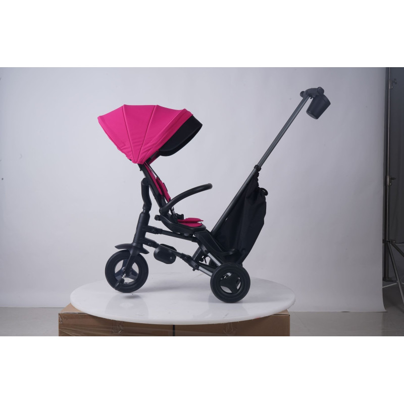 Велосипед складаний триколісний дитячий QPlay Nova+ Rubber Floral Pink