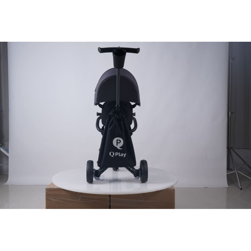 Велосипед складаний триколісний дитячий QPlay Nova+ Rubber Ultimate Black