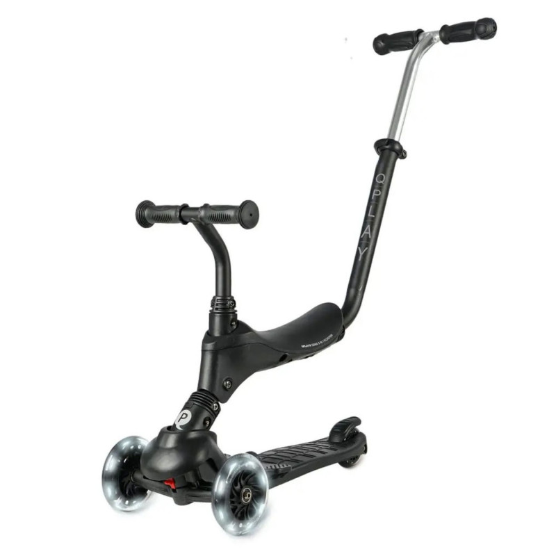 Самокат триколісний дитячий 5 в 1 QPlay Sema Pro Black