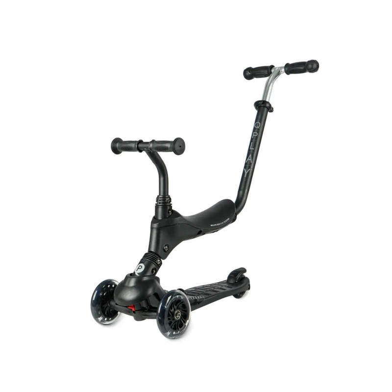 Самокат триколісний дитячий 5 в 1 QPlay Sema Pro Black