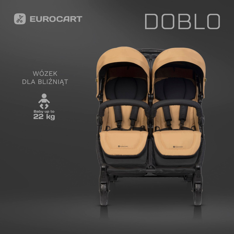 Коляска для двійні Euro-Cart Doblo 2024 Camel