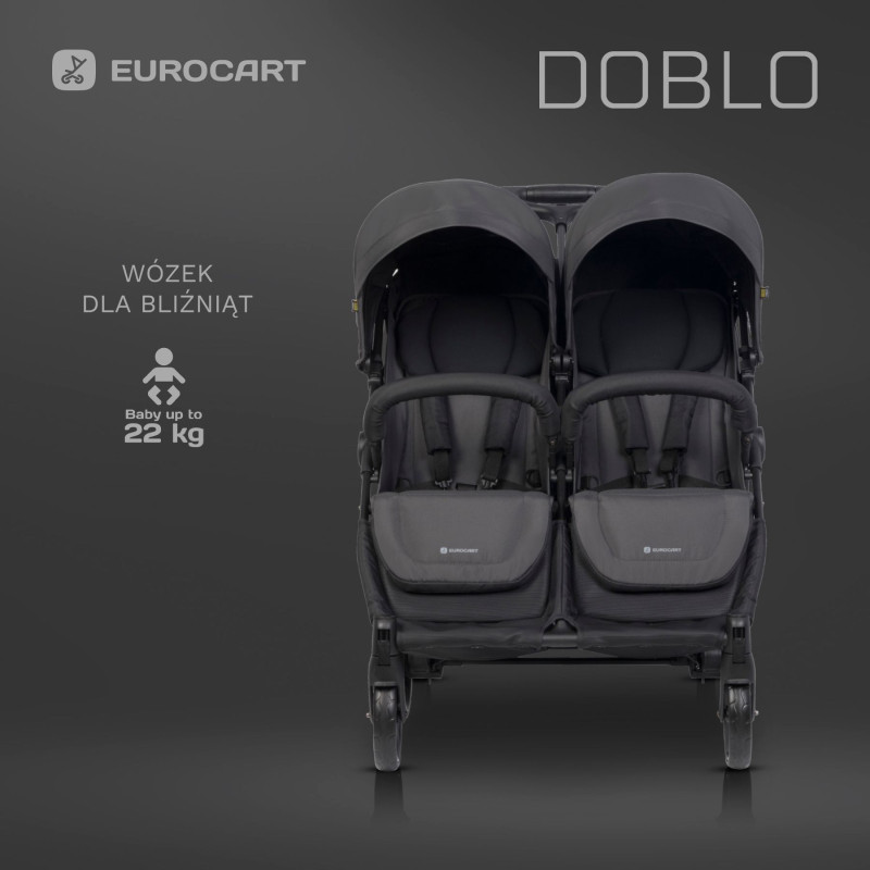 Коляска для двійні Euro-Cart Doblo 2024 Iron