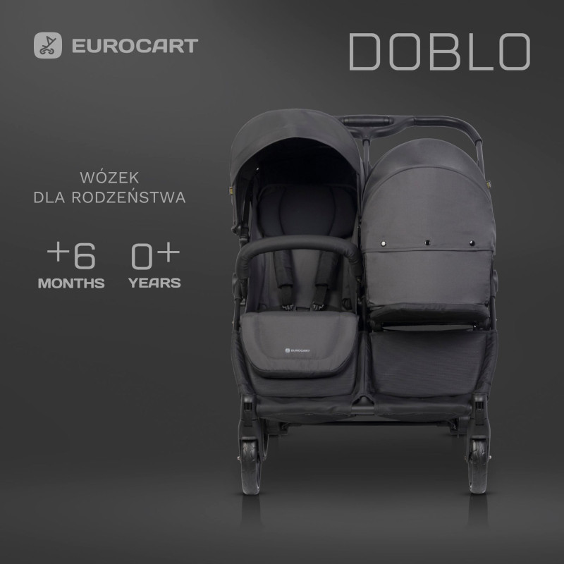 Коляска для двійні Euro-Cart Doblo 2024 Iron