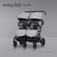 Коляска для двійні EasyGo Echo 2024 Grey
