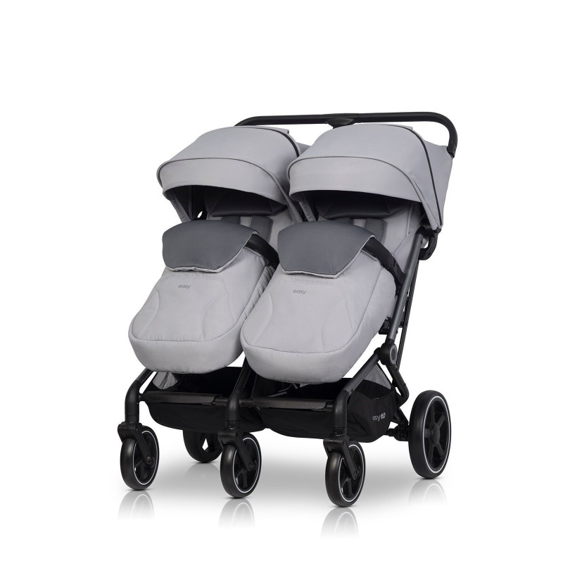 Коляска для двійні EasyGo Echo 2024 Grey