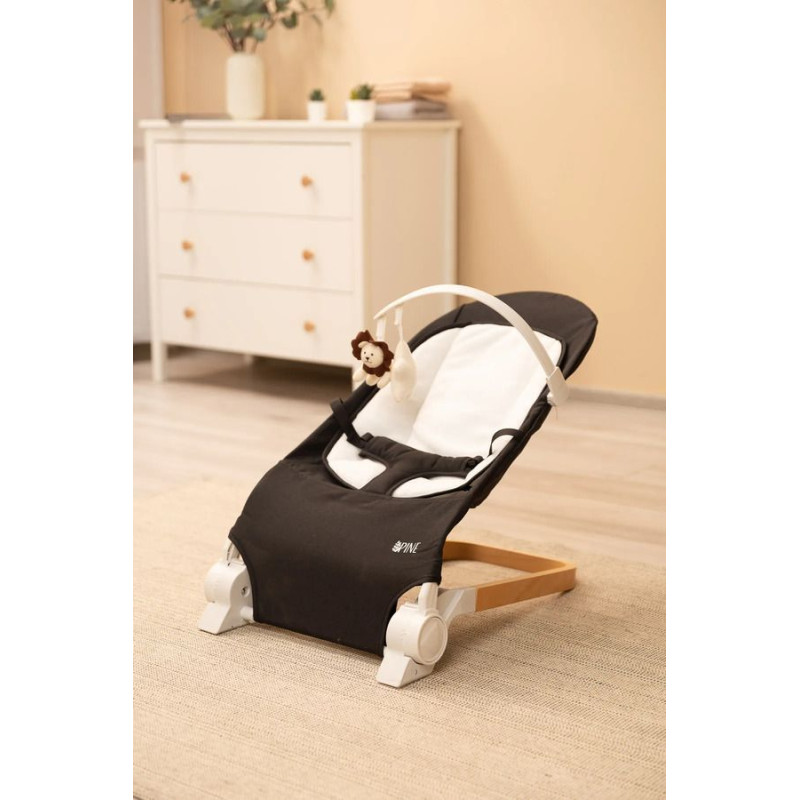 Дитяче крісло шезлонг Caretero Pine Black