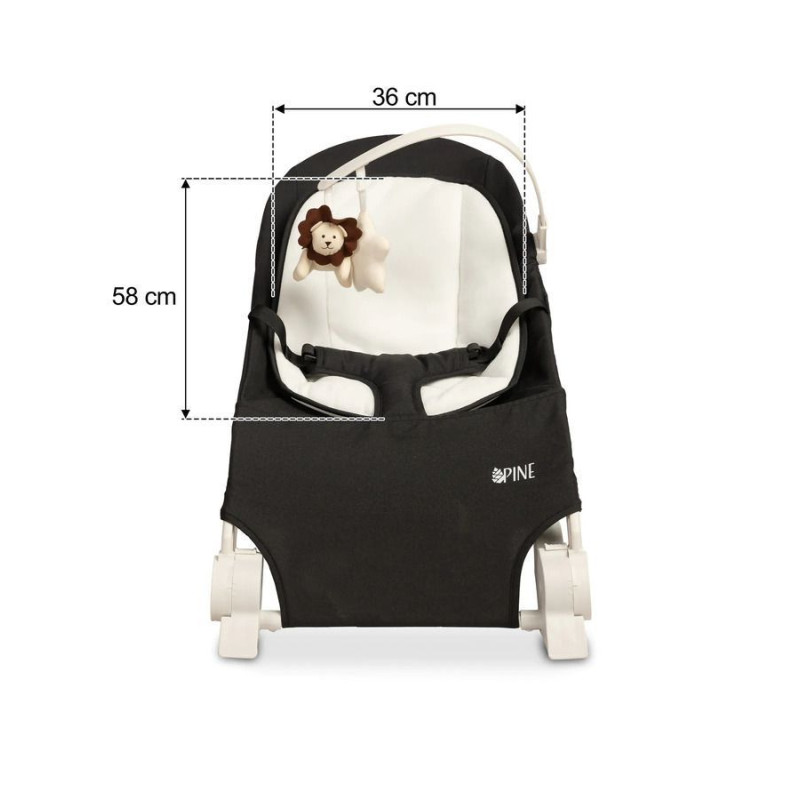 Дитяче крісло шезлонг Caretero Pine Black