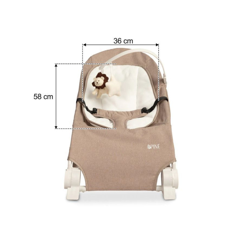 Дитяче крісло шезлонг Caretero Pine Brown