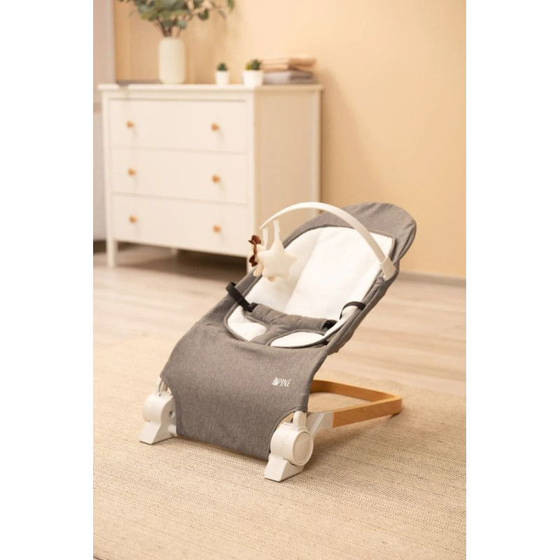Дитяче крісло шезлонг Caretero Pine Grey