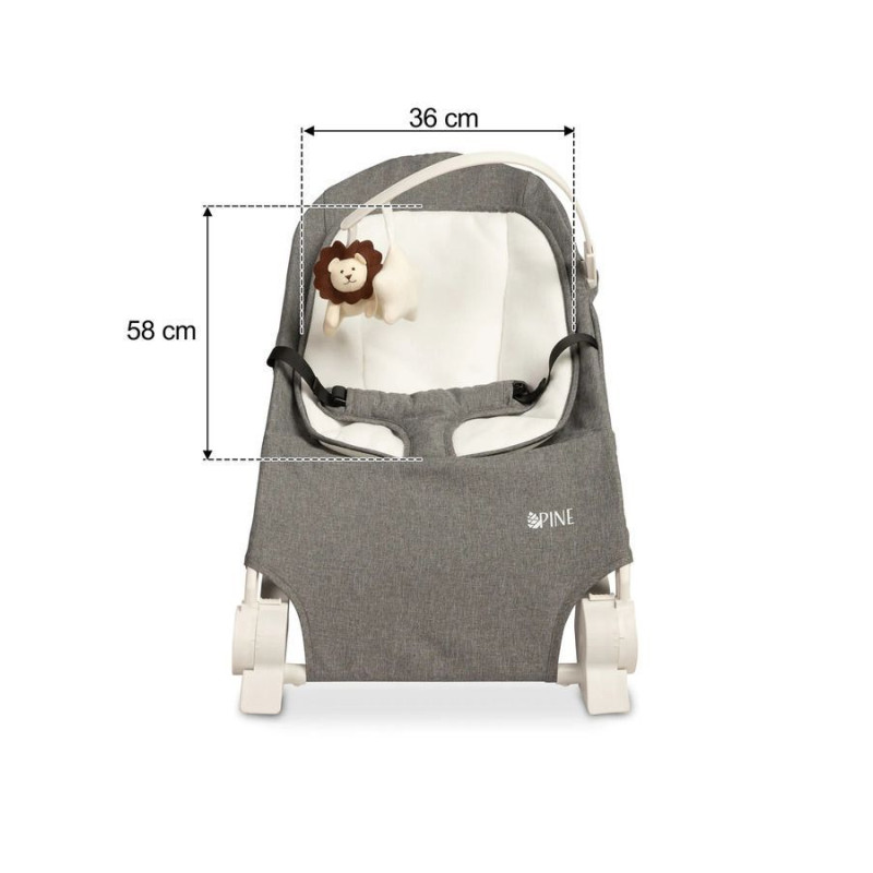 Дитяче крісло шезлонг Caretero Pine Grey