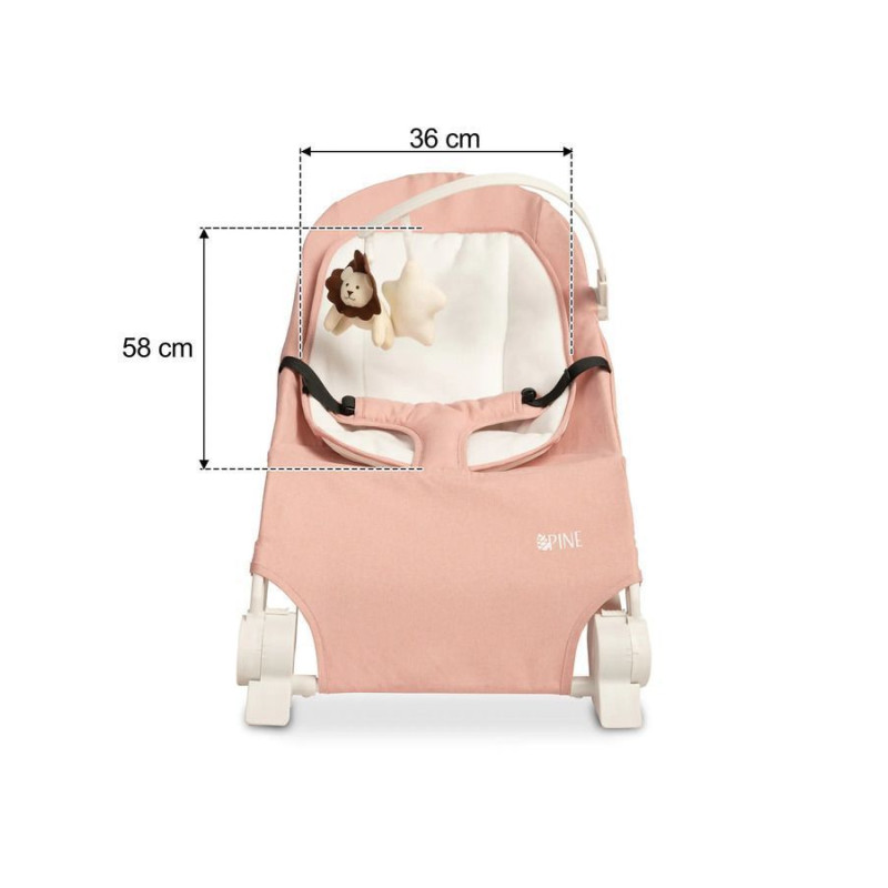 Дитяче крісло шезлонг Caretero Pine Pink