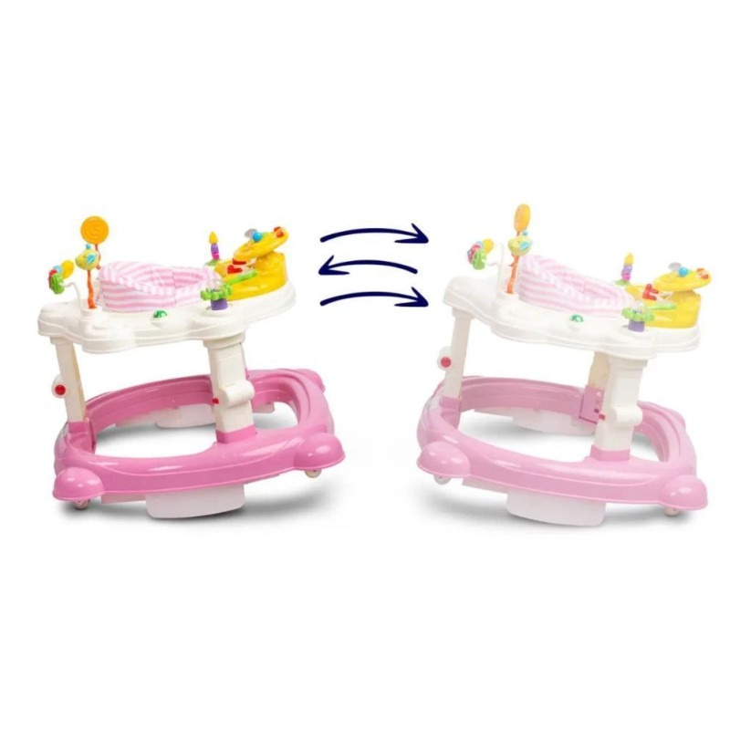Ходунки 3 в 1 Сaretero Hip Hop Pink