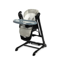 Стільчик для годування + качель 2 в 1 Caretero Indigo Black Grey