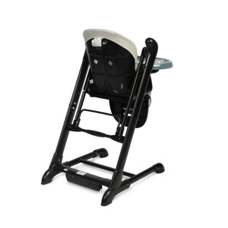 Стільчик для годування + качель 2 в 1 Caretero Indigo Black Grey