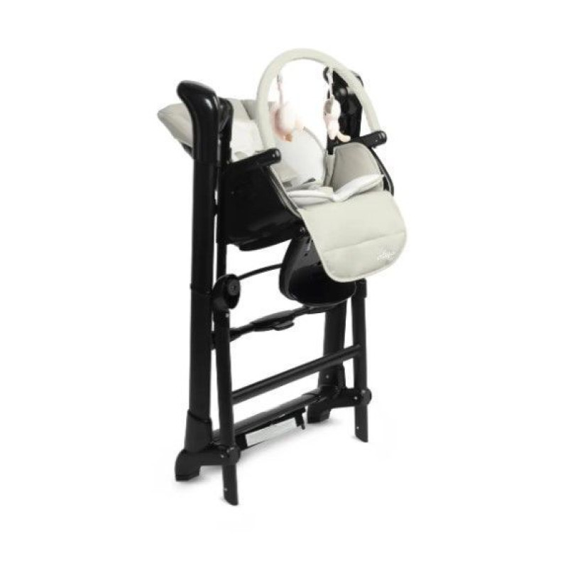 Стільчик для годування + качель 2 в 1 Caretero Indigo Black Grey