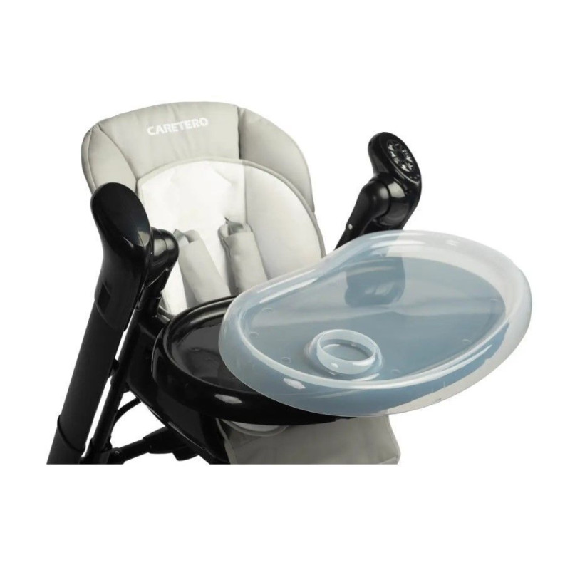 Стільчик для годування + качель 2 в 1 Caretero Indigo Black Grey
