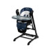 Стільчик для годування + качель 2 в 1 Caretero Indigo Black Navy
