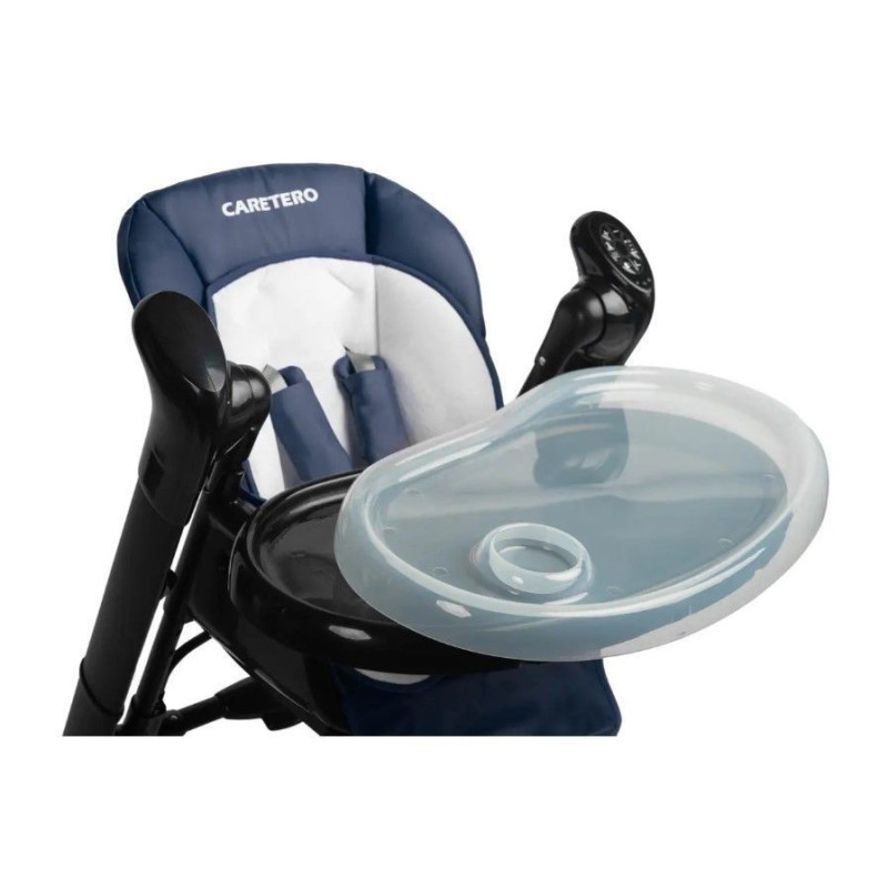 Стільчик для годування + качель 2 в 1 Caretero Indigo Black Navy