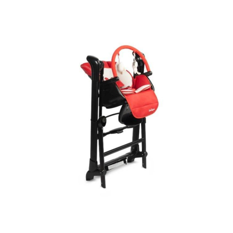 Стільчик для годування + качель 2 в 1 Caretero Indigo Black Wine