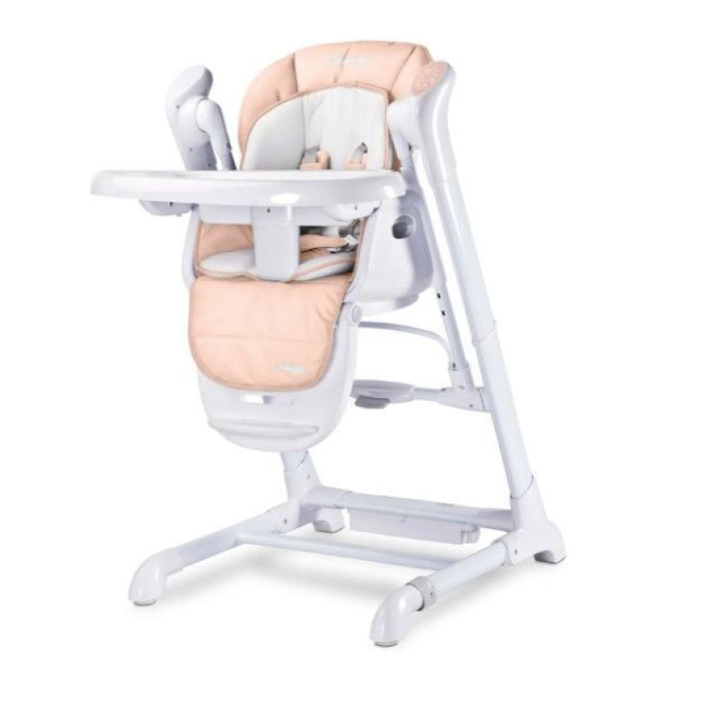 Стільчик для годування + качель 2 в 1 Caretero Indigo Powder Pink