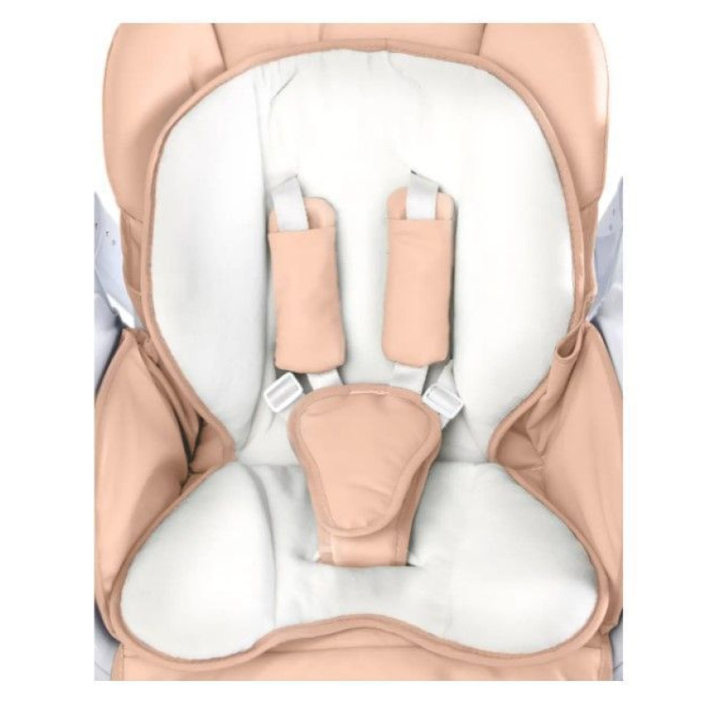 Стільчик для годування + качель 2 в 1 Caretero Indigo Powder Pink