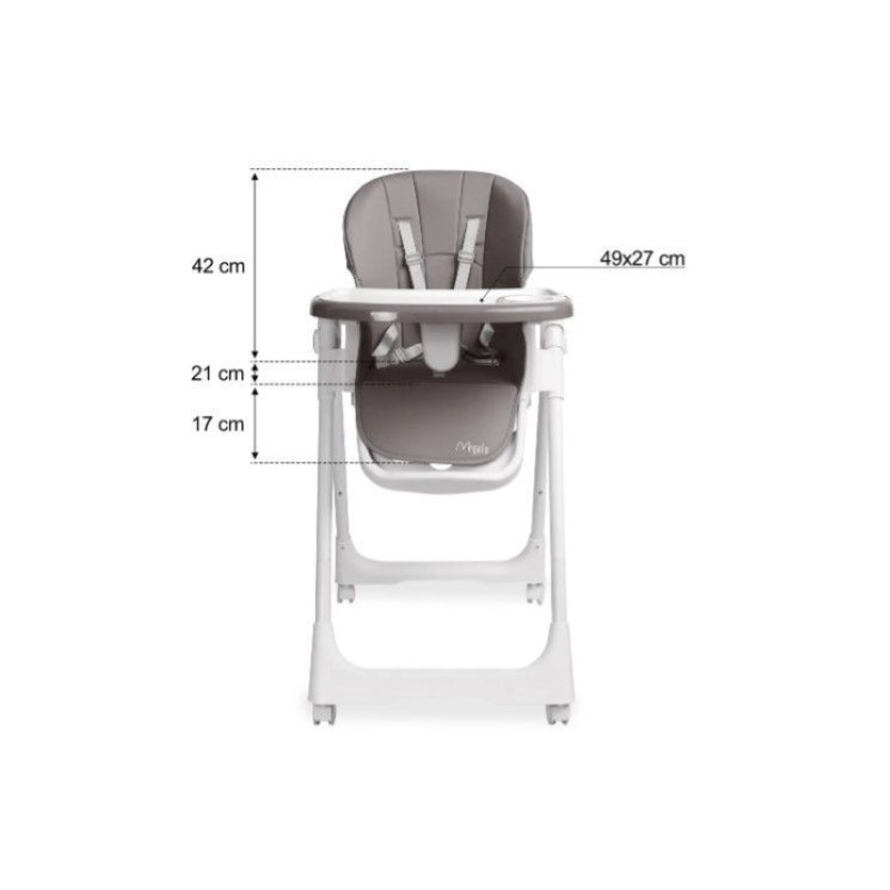 Стільчик для годування Caretero Megalo Dark Grey