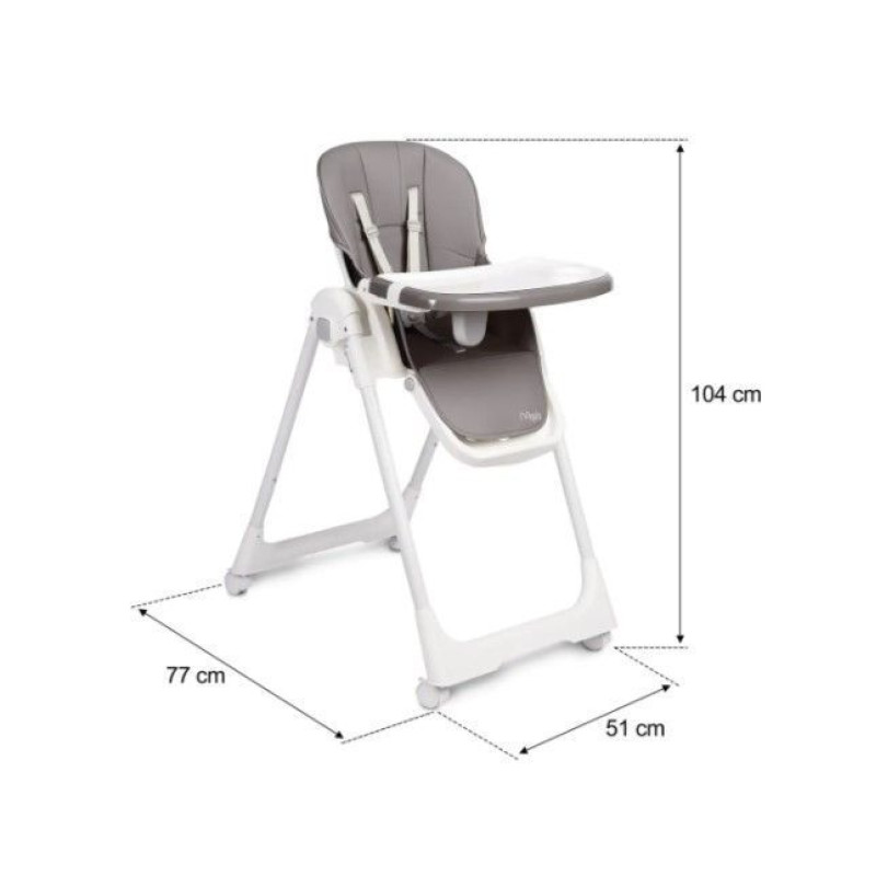 Стільчик для годування Caretero Megalo Dark Grey