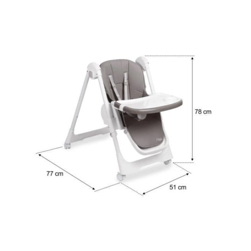 Стільчик для годування Caretero Megalo Dark Grey