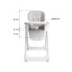 Стільчик для годування Caretero Megalo Light Grey