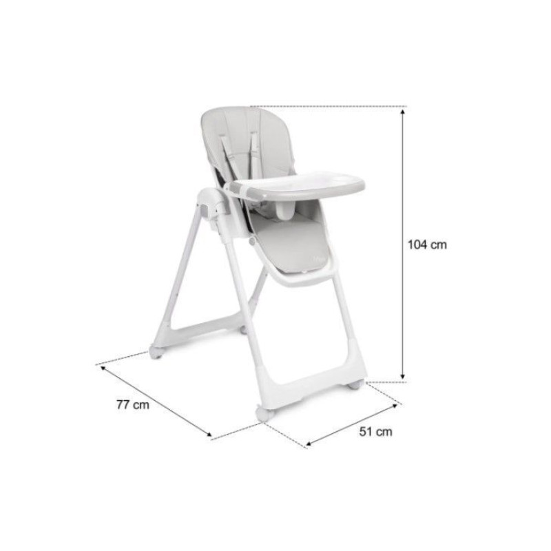 Стільчик для годування Caretero Megalo Light Grey