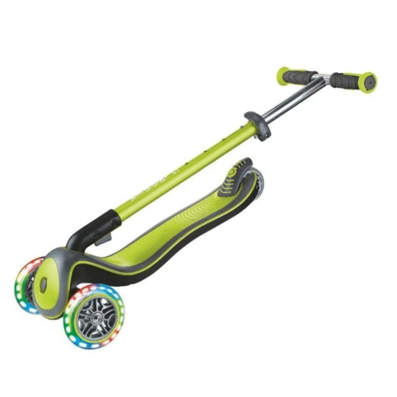 Самокат GLOBBER серії ELITE DELUXE зелений, колеса з підсвіткою, 50кг, 3+, 3 колеса
