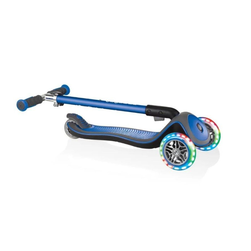 Самокат GLOBBER серії ELITE DELUXE синій, колеса з підсвіткою, 50кг, 3+, 3 колеса