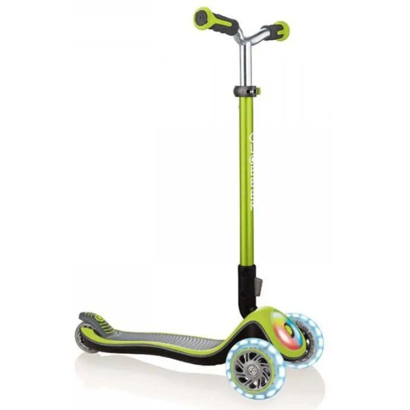 Самокат GLOBBER серії ELITE PRIME, зелений, колеса з підсвіткою, до 50кг, 3+, 3 колеса