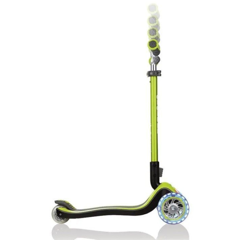 Самокат GLOBBER серії ELITE PRIME, зелений, колеса з підсвіткою, до 50кг, 3+, 3 колеса