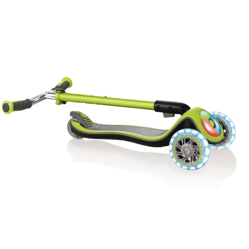 Самокат GLOBBER серії ELITE PRIME, зелений, колеса з підсвіткою, до 50кг, 3+, 3 колеса