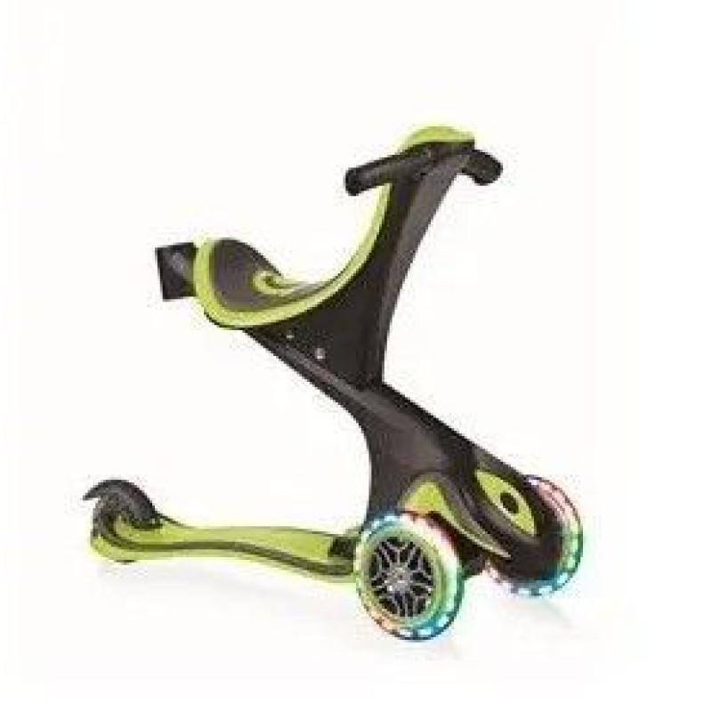 Самокат GLOBBER серії EVO COMFORT LIGHTS 5 в 1 зелений, колеса що світяться, до 20/50кг, 1+