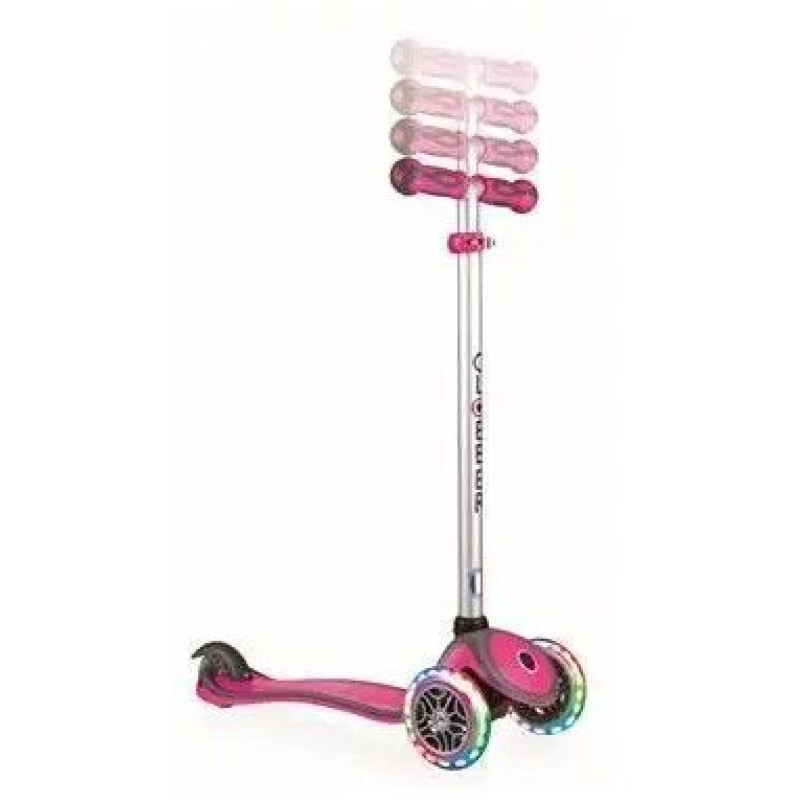 Самокат GLOBBER серії EVO COMFORT LIGHTS 5 в 1 рожевий, колеса що світяться, до 20/50кг, 1+