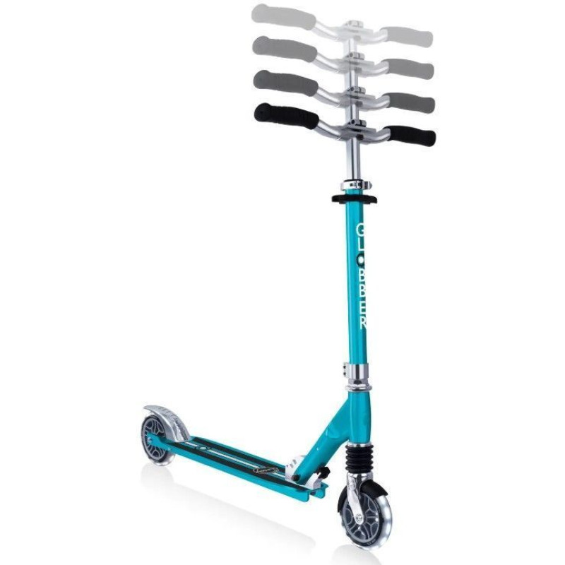Самокат GLOBBER серії FLOW ELEMENT COMFORT LIGHTS, блакитний, колеса з підсвіткою 100кг 5+