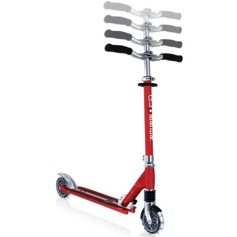 Самокат GLOBBER серії FLOW ELEMENT COMFORT LIGHTS, червоний, колеса з підсвіткою 100кг 5+