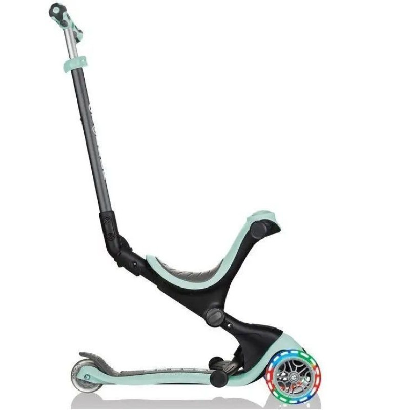 Самокат GLOBBER серії GO UP DELUXE LIGHTS 5в1 м'ятний, колеса світяться 20/50кг