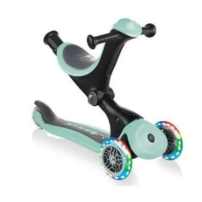 Самокат GLOBBER серії GO UP DELUXE LIGHTS 5в1 м'ятний, колеса світяться 20/50кг