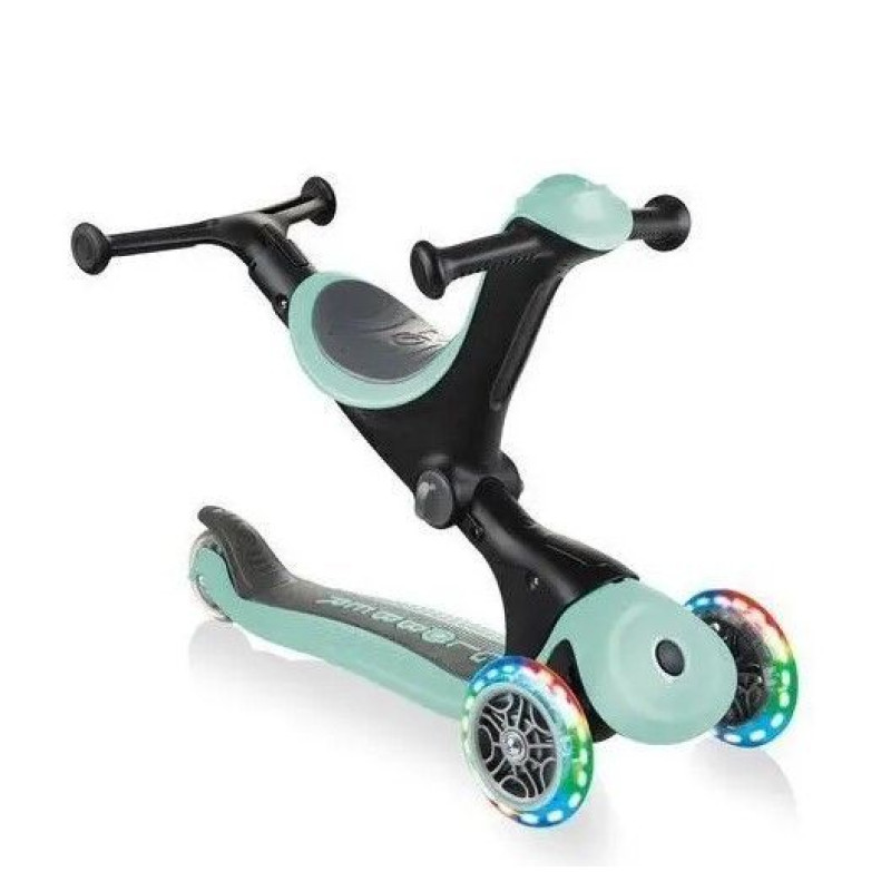 Самокат GLOBBER серії GO UP DELUXE LIGHTS 5в1 м'ятний, колеса світяться 20/50кг