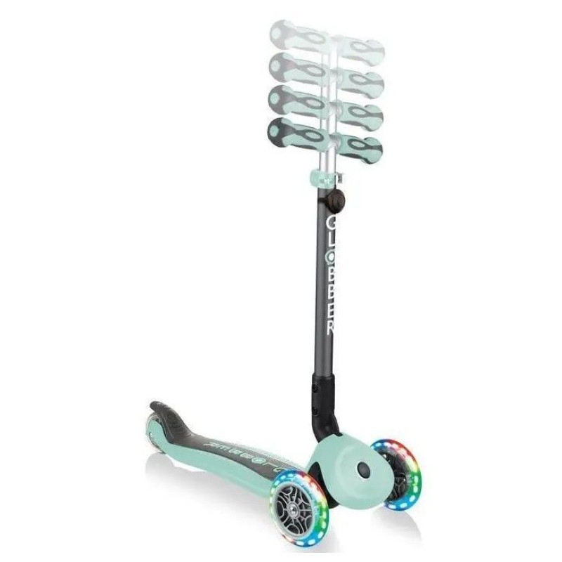 Самокат GLOBBER серії GO UP DELUXE LIGHTS 5в1 м'ятний, колеса світяться 20/50кг