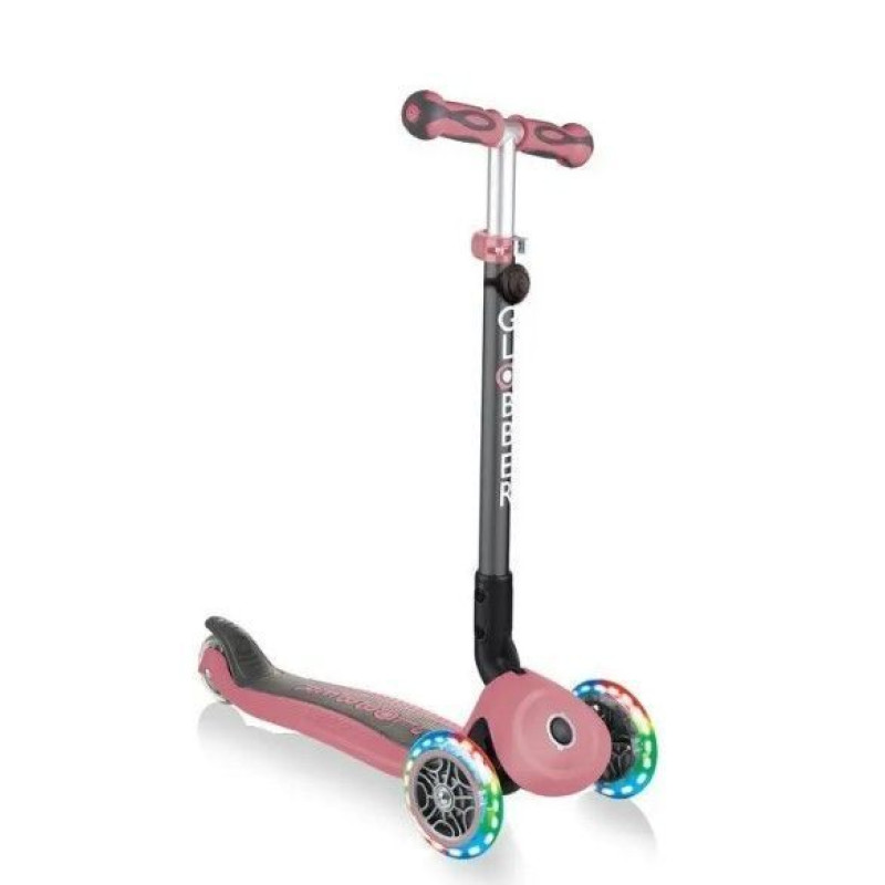 Самокат GLOBBER серії GO UP DELUXE LIGHTS 5в1 пастельно-рожевий, колеса що світяться 20/50кг